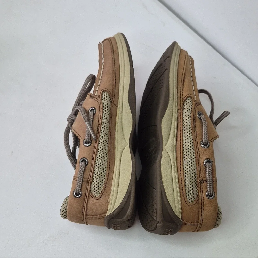Sperry Lanyard Boys Brown Leather Boat Shoes Lace-Up Breathable US 13M 31